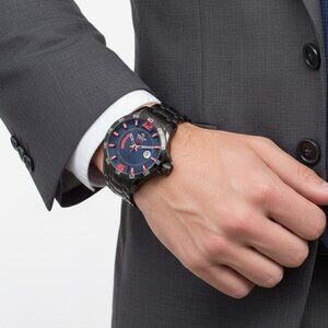 NWT Strumento Marino Fashion Men's Quartz Steel Authentic Watch